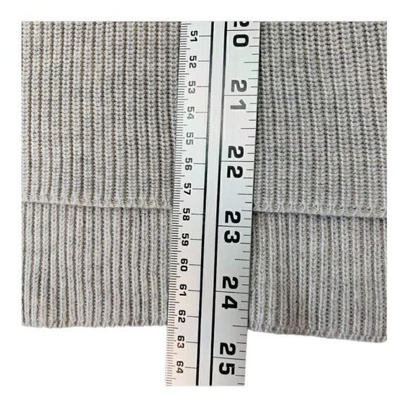 Athleta | Rest Day Hoodie Sweater Dove Grey Knit Pima Cotton Silk Blend | S - Picture 9 of 10